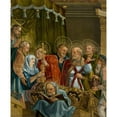thumbnail image 2 of Melchior Feselen 15x18 Black Ornate Wood Framed Double Matted Museum Art Print Titled - The Deathbed of Mary (1531), 2 of 5