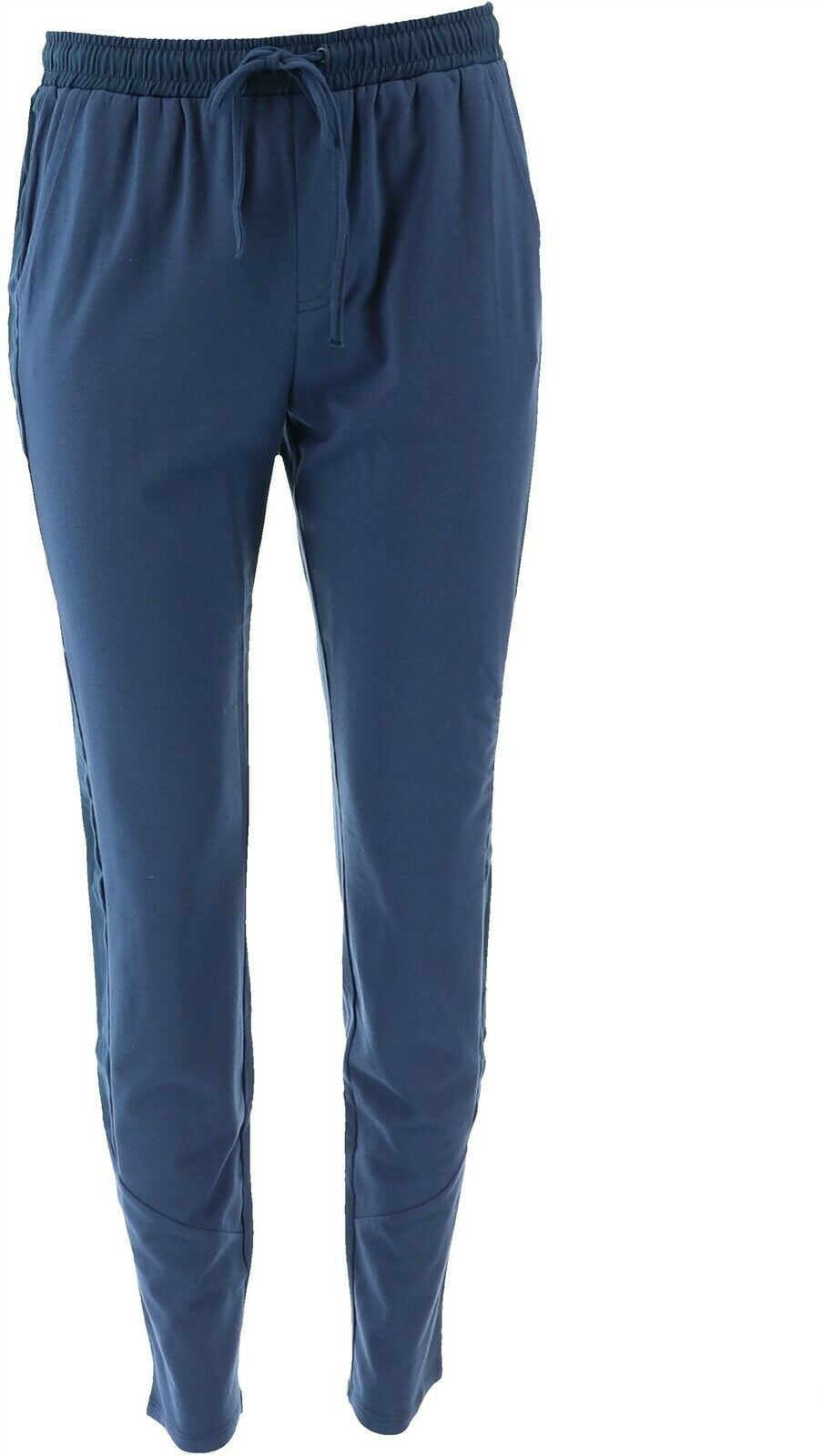 AnyBody Cozy Knit Pants Satin Trim Deep Sea L NEW A367658 | Walmart Canada