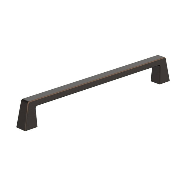 Amerock BP55282ORB | Tirador de gabinete de bronce frotado con aceite | Manija de gabinete de centro a centro de 8 pulg. (203 mm) | Roca Negra | Tirador de cajón | Manija del gabinete de cocina | Herr