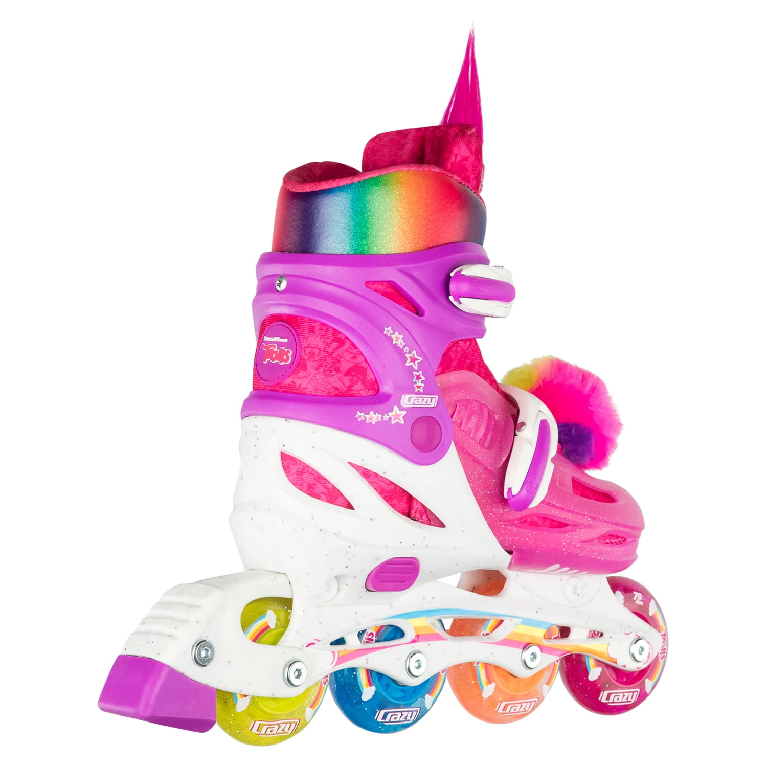 Crazy Skates Trolls Size Adjustable Inline Skates - Featuring Poppy or Barb from TROLLS