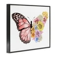 thumbnail image 2 of Stupell Industries Butterfly Floral Bouquet Wing Collage Spring Pink Yellow Framed Wall Art Design by Ziwei Li, 11" x 14", Black Framed, 2 of 5