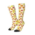 thumbnail image 2 of Daiia Sports Socks Lemon Orange Printed Novelty Crew Socks for Men Women Knee High Socks Cotton Socks Soft & Breathable Support Unisex Socks, 2 of 9