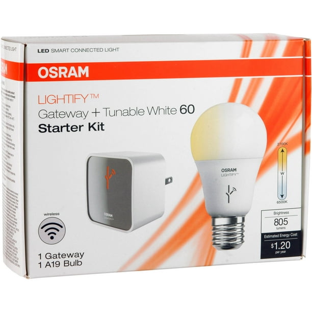 Sylvania Smart Tunable White Smart A19 Starter Kit 60w Equivalent Hub Included 1 Bulb