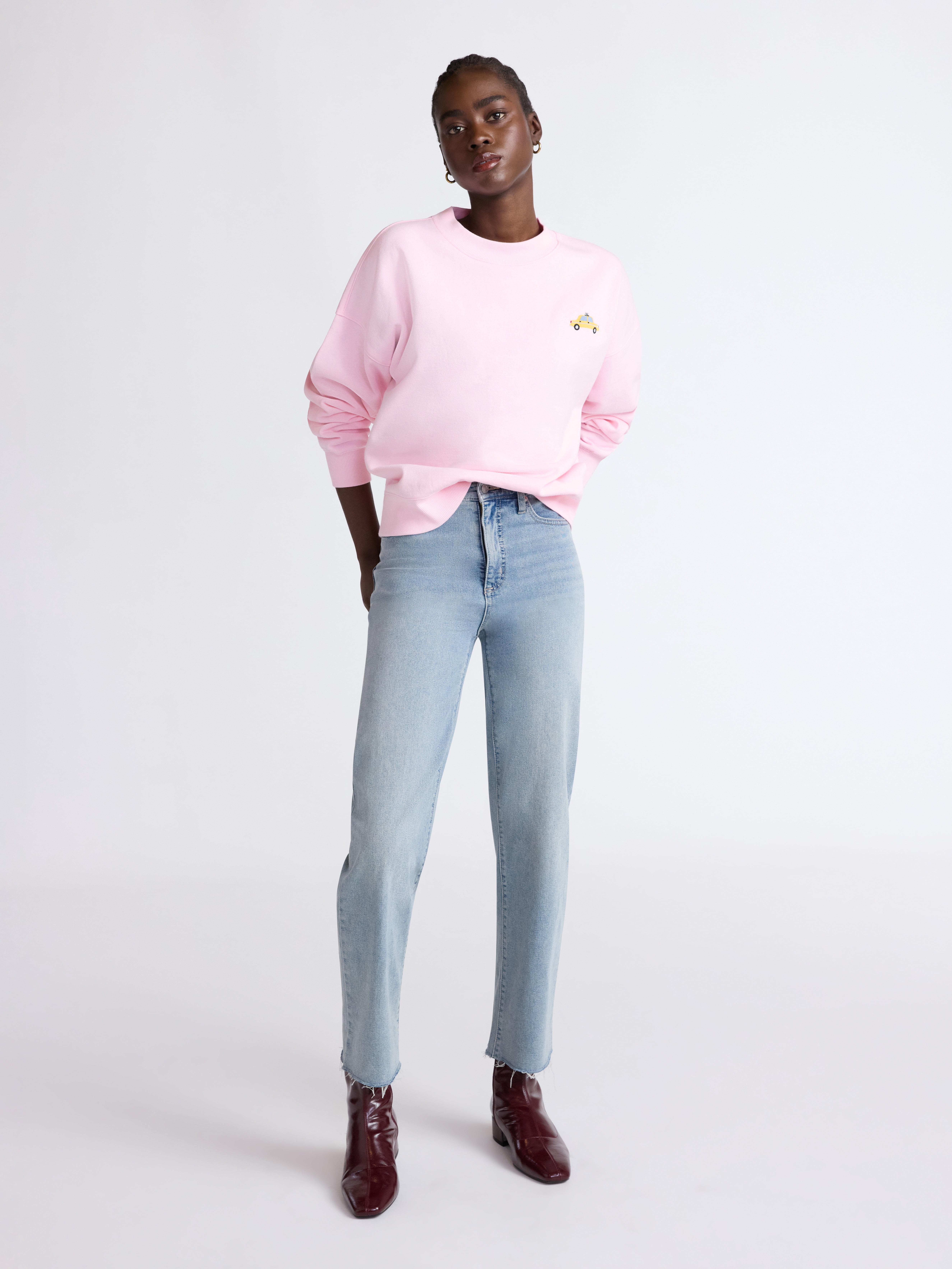 Scoop Limited Edition Women’s and Women's Plus New York Graphic Sweatshirt with Embroidery, Sizes XS-4X