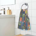 thumbnail image 3 of Yayeee 2 Pack Hand Towels for Bathroom 100% Cotton 16" x 28" Soft Absorbent Kitchen Towel, Blue Colorful Flowers, 3 of 7