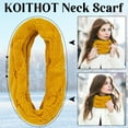 thumbnail image 3 of KOITHOT 5 Pcs Women Winter Beanie Hat Gloves Scarf Set, Warm Thick Soft Knitted Touch Screen Ginger, 3 of 6