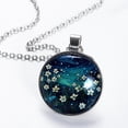 thumbnail image 2 of Starry Plants Elegant Glass Circular Pendant Necklace - Stylish Jewelry for Women, 2 of 5