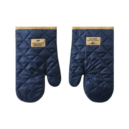 

Oven Mitts Kitchen Cooking Cotton Microwave Oven Gloves Mitts Pot Pad Heat Proof Protected