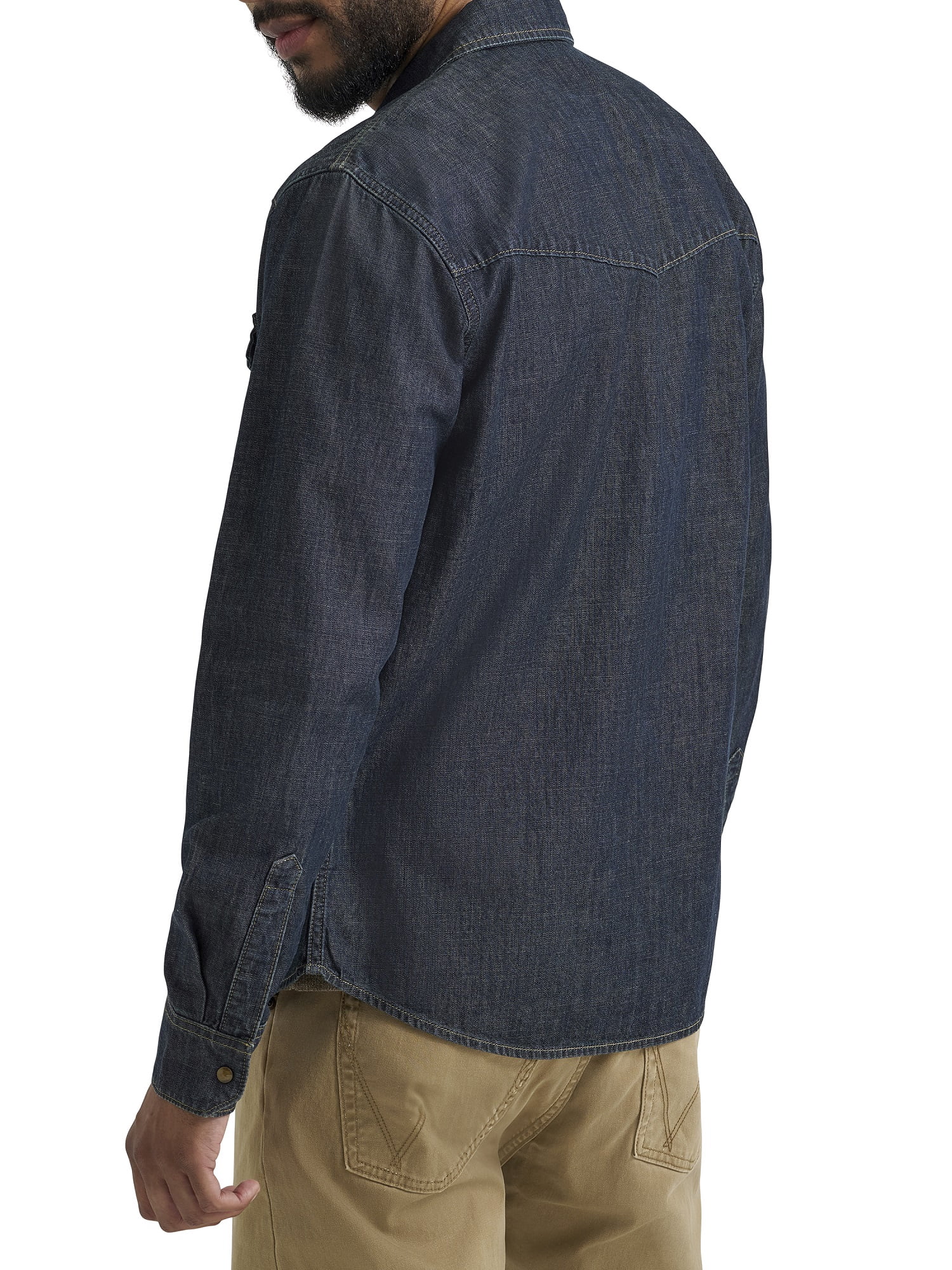 Wrangler® Men's Regular Fit Long Sleeve Denim Shirt, S-2XL