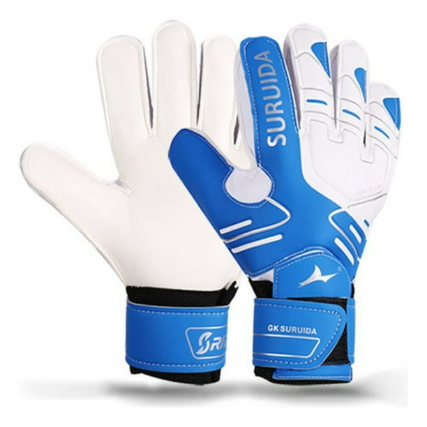 Guantes de portero de fútbol, guantes de entrenamiento de portero, agarre fuerte, antideslizantes y transpirables para adultos y niños.
