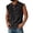 AJ10-Black, variant on Men'S Vintage Acid Wash Vest Jacket Summer Sleeveless Stand Collar Denim Tanks Casual Jean Button Up Shirts With Pocket Watermelon Red 3XL