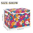 thumbnail image 5 of Yayeee Collapsible Storage Bin with Lid Fabric Closet Decorative Basket with Handles, Red Whimsical Floral, 5 of 7