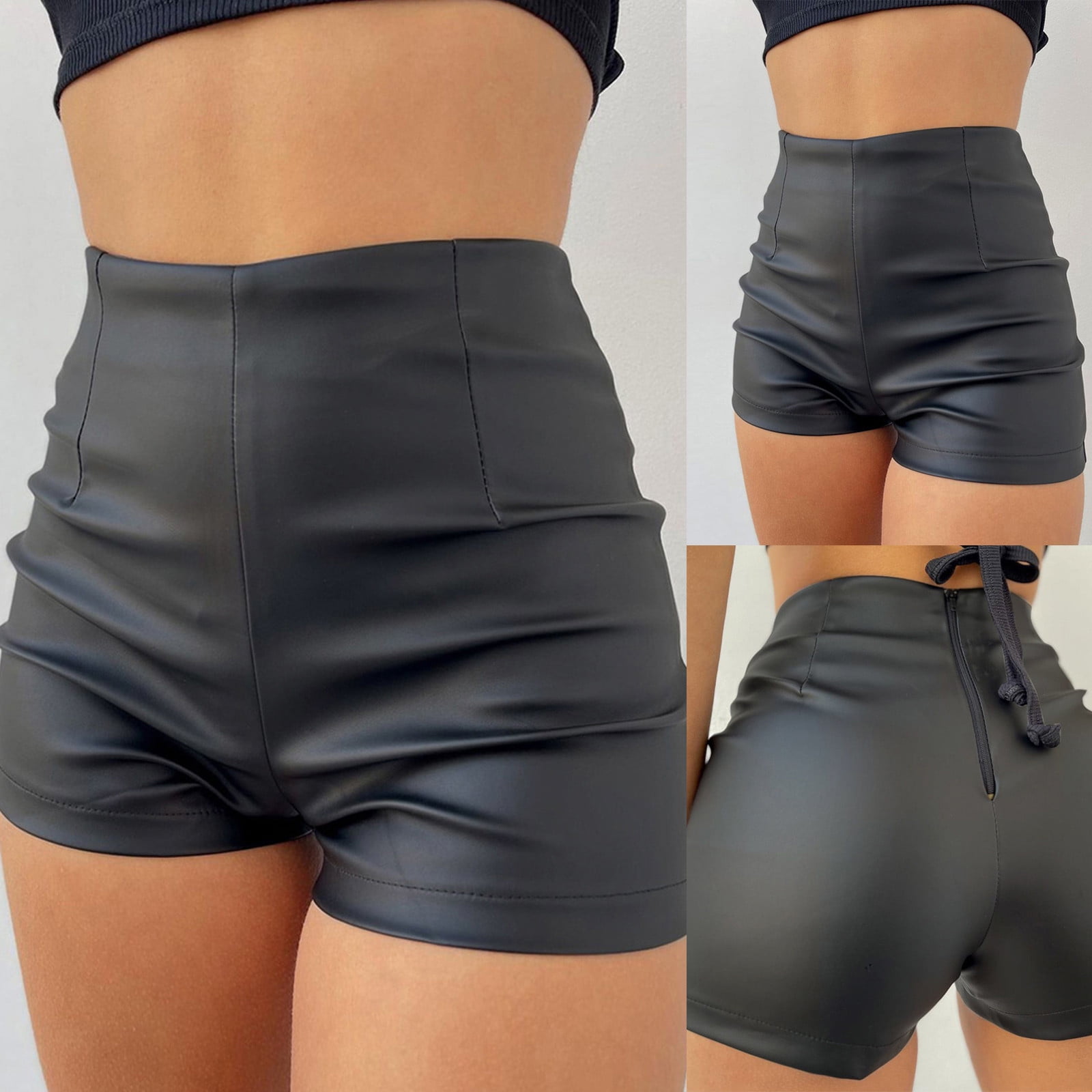 High waisted shorts back hot sale