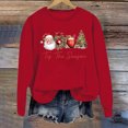 thumbnail image 2 of WEAIXIMIUNG Sweat-Shirt Blanc pour Femmes Mode Hiver Imprimé Festif de Noël Col Rond, 2 of 3