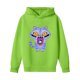 thumbnail image 4 of Moonsky Sudadera con capucha y cordón HUNTRX, estampado de grupo de chicas coreanas, jersey corto, suave y cómodo, top de manga larga para primavera y otoño. Verde fluorescente 110, 4 of 5