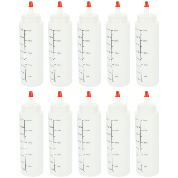 Raindrops 10Pcs Sauce Squeeze Bottles Condiment Dispensing Bottles Salad Dressing Container
