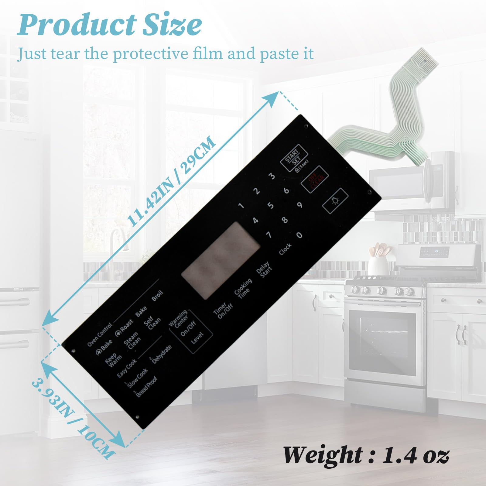 DG34-00043A Switch Membrane Replacement Model, Touchpad Overlay, Compatible with Samsung Stove Oven,for PD00051348,AP6244845,PS12086110,4958613,EAP12086110