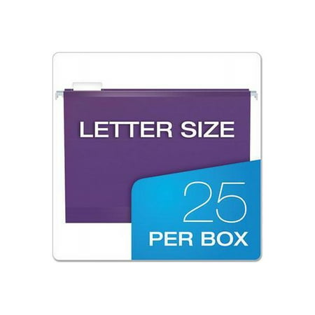 Pendaflex Reinforced Hanging Folders 1/5 Tab Letter Violet 25/Box 415215VIO
