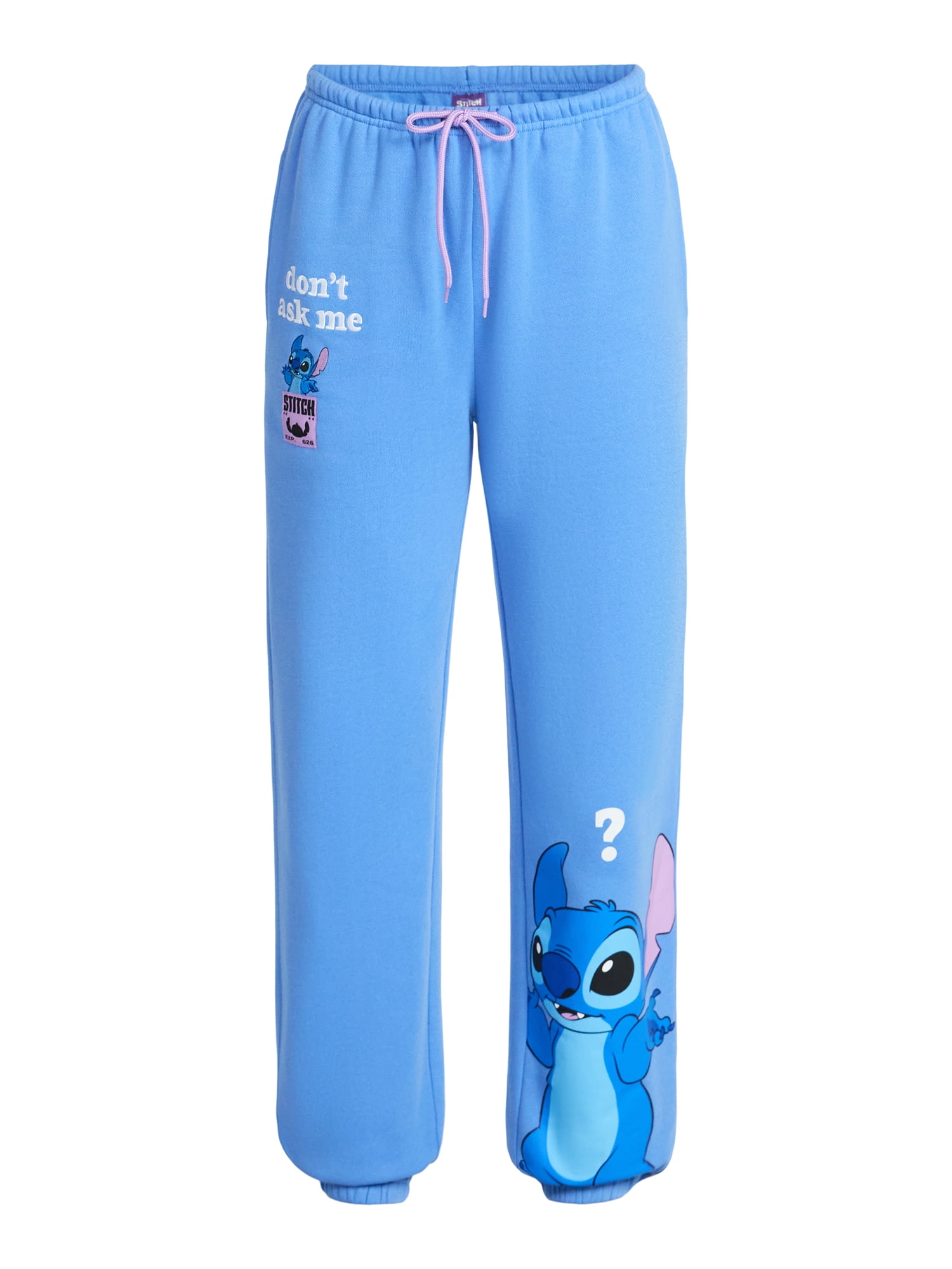 Disney Stitch Women's Graphic Jogger Pants, 30'' Inseam, Sizes XXS
