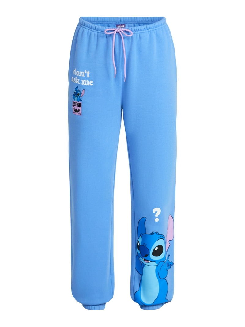Disney Stitch Women's Graphic Jogger Pants, 30'' Inseam, Sizes XXS