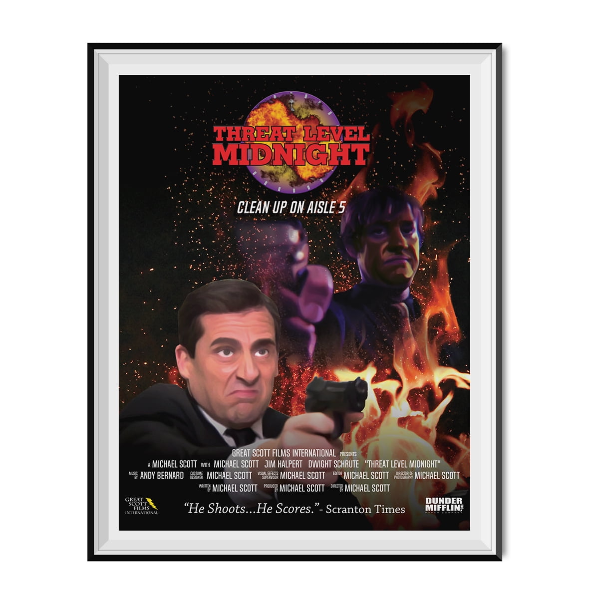 The Office Movie Poster Threat Level Midnight Print Unframed 