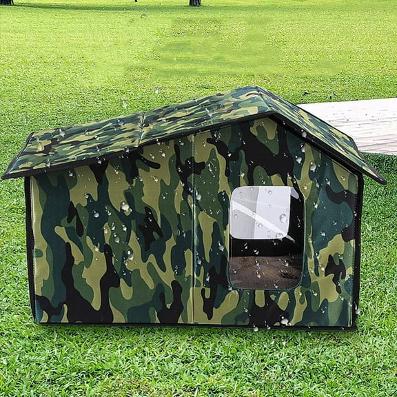 Pet Shelter Foldable Warm Cat House for Outdoor Cats Cat Bed Cats Dogs Shelter Weatherproof Cat Cave Keep Warm C