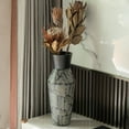 thumbnail image 4 of Trumpet Classic Style Straight Designed Table Vase for Entryway Dining or Living Room, Ceramic Black, 4 of 7