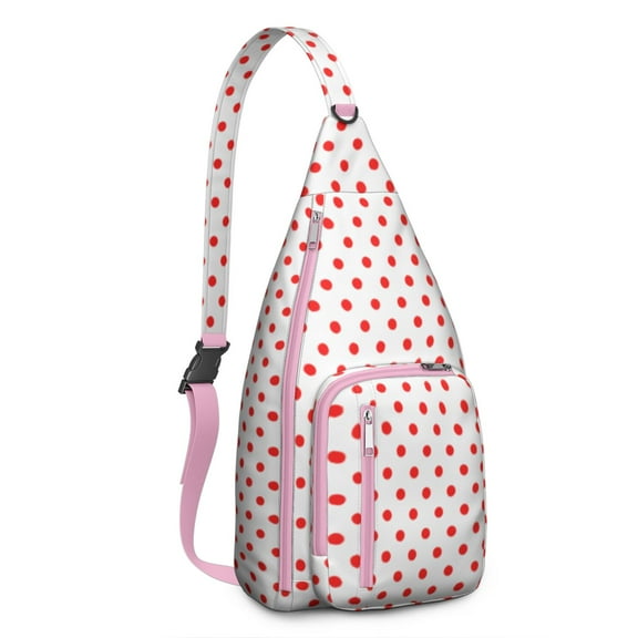 Retro Dots Sling Backpack - Colorful Polka Dot Print Shoulder Bag, Multi-Functional Anti-Theft Pack for Work & Outdoor Adventures