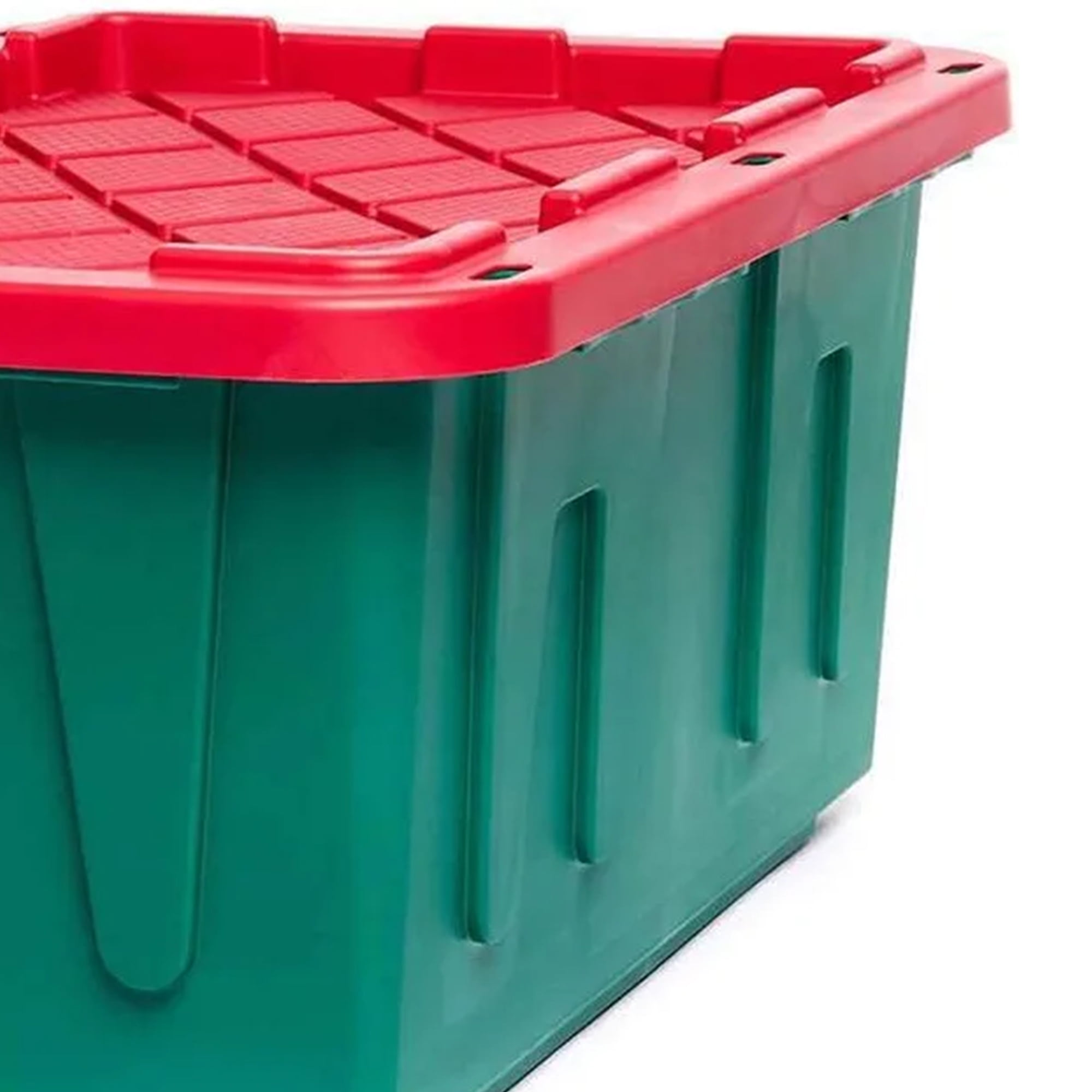 HOMZ Durabilt 15 Gallon Heavy Duty Holiday Storage Tote, Green/Red (4  Pack), 1 Piece - Harris Teeter