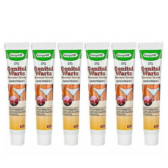 6pcs 20g Herpe genital removedor de verrugas ungüento etiqueta de piel Mole acuminatum tratamiento