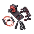 thumbnail image 2 of koolsoo Ensemble de 7 Pcs de Roues à Roulettes d'Entraînement Ab Accessoire Complet Ensemble d'Équipement de Mise en Forme Rouge, 2 of 9