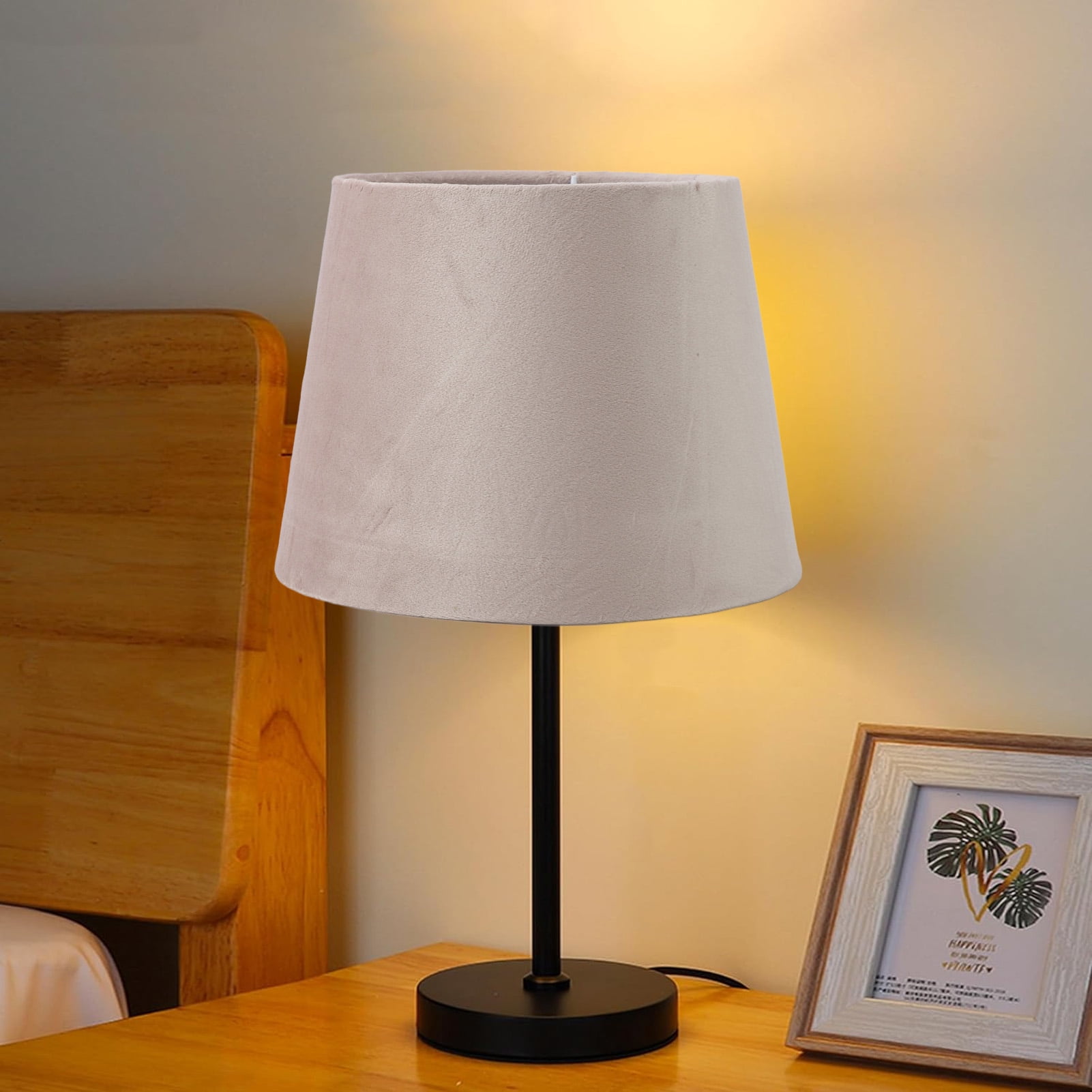 Riousery Fabric Conical Lamp Shade for Table Floor Light, E27 E14 Dual Use Hand Crafted, Beige, 8.5 inches / 21.5 cm Bottom