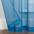 thumbnail image 5 of ECLIPSE Kiara Modern Sheer Voile Light Filtering Grommet Window Curtains for Bedroom (2 Panels), 54 in x 84 in, Blue, 5 of 7