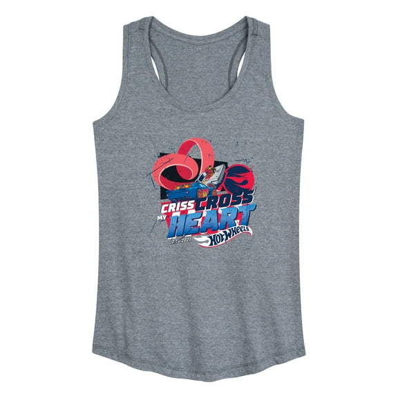 Hot Wheels - Criss Cross Heart - Women's Racerback Tank Top