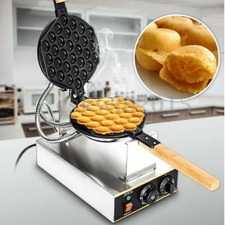 ALDKitchen Bubble Waffle Maker, Stainless Steel Egg Waffle Maker, Replaceable Nonstick Mold
