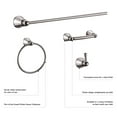 thumbnail image 4 of Design House Kassel Transitional 18" Bathroom Towel Bar, Polished Chrome, 4 of 11