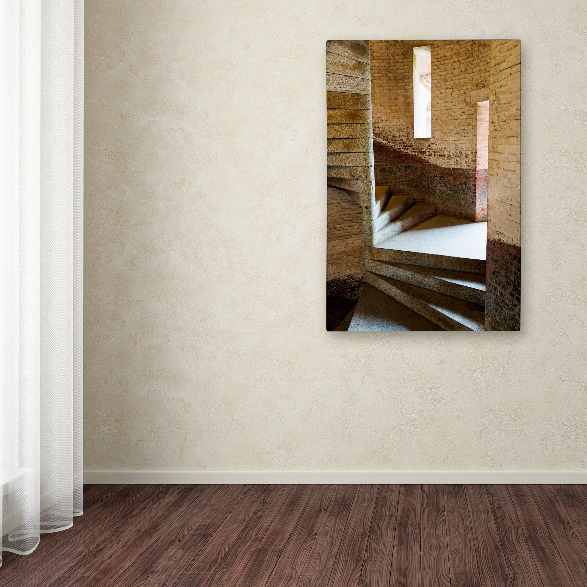 Trademark Fine Art 'Spiral Staircase' Canvas Art by Lance Kuehne