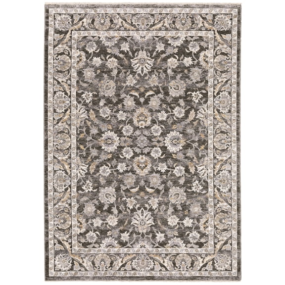 Oriental Weavers Maharaja Indoor Rug Rectangle Area Rug Grey 6' 7" X 9' 6"