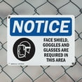thumbnail image 5 of (2 Pack) Face Shields Goggles And Glasses OSHA Notice Sign 24 Inch X 18 Inch Indoor / Outdoor Rust-Free Aluminum Metal Signs for Workplace, Workshop, and Construction Site, Made in the, 5 of 8