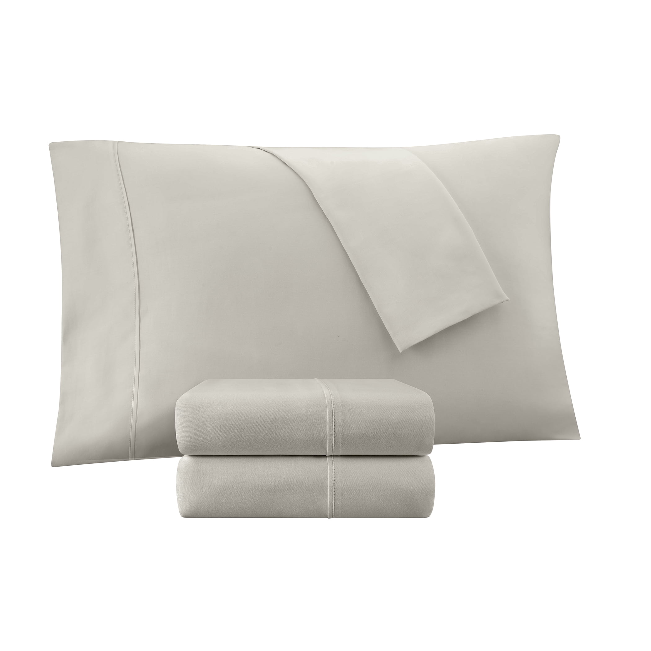Serta Contemporary 500 Thread Count Gray Cotton and Polyester Sheet Sets Queen (Count 4)
