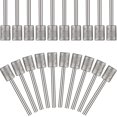 thumbnail image 1 of 10 Pieces Diamond Bit Diamond Grinding Bits Head 1/8 Shank 8mm Cylinder Head Diamond for Most Rotary Tool Bit Grinder,1 set x Diamond grinding bits,silver, 1 of 7