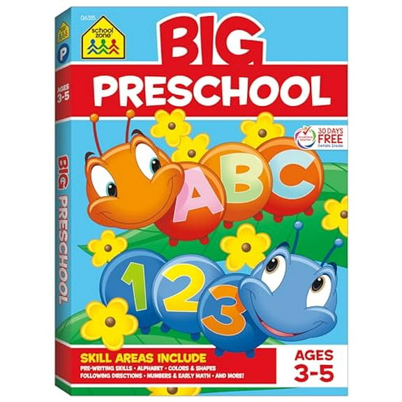 Pre-Owned School Zone Big Preschool Workbook (Paperback) 0887431453 9780887431456