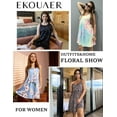 thumbnail image 5 of Ekouaer Women Nightgowns Sleeveless Sleepwear Spaghetti Strap Racerback Pajama Dress Nightshirt, 5 of 6