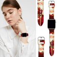 thumbnail image 4 of Compatible Con Apple Watch Con Copos De Nieve Navideños De 38/40/41/42/44/45 Mm Para Mujeres Y Hombres, Silicona Suave, Regalos Navideños De Invierno, Decoraciones, Pulsera De Repuesto Para Iwatch Ser, 4 of 5