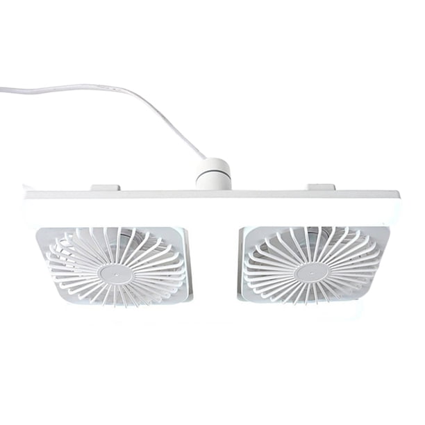 Luz de Ventilador con Control de Velocidad de Atenuación Remota, Ventilador Silencioso de Doble Cabeza para Circulación de Aire en la Cocina, Bombilla de Lámpara de Techo B