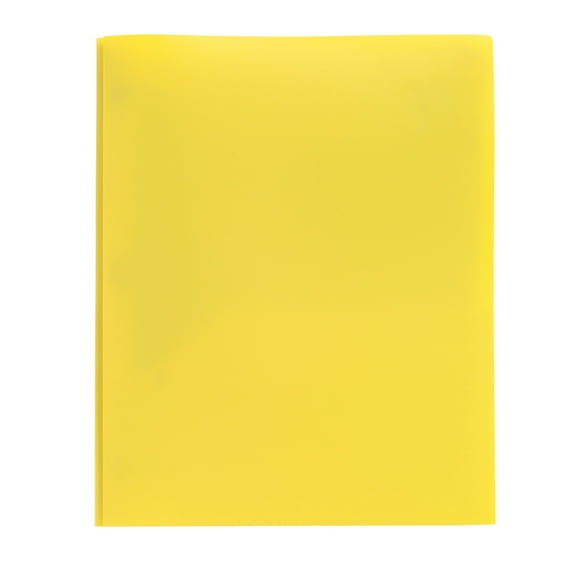 Office Depot® Brand Poly 2-Pocket Portfolio With Fasteners, Yellow
