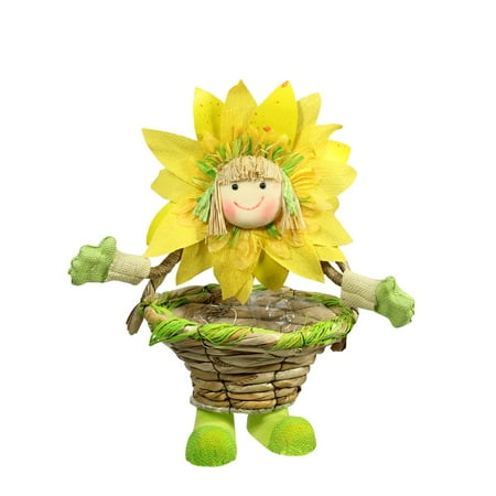 yellow decorative baskets 15 yellow green and tan spring floral sunflower girl yellow decorative baskets 15 yellow green and tan spring floral sunflower girl