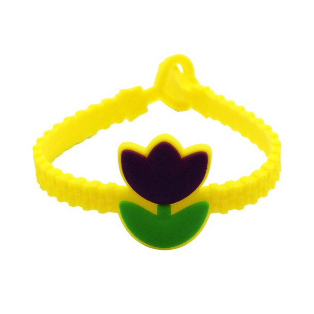 Style 1 Pulseras de Pascua, Juego de 10 Pulseras de Flores de Conejo de Conejito de Dibujos Animados Lindo para el Festival en casa, decoración de Fiesta de cumpleaños, Pulseras d