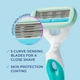 thumbnail image 4 of Schick Hydro Silk Sensitive Womens Disposable Razors, 2 Ct, 5-Blade Disposable Manual Womens Razors, 4 of 9
