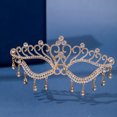 thumbnail image 1 of Tocado Máscara de bola Accesorios para fiestas de bodas Borla de cristal Máscara de diamantes de imitación Velo Joyas, 1 of 6
